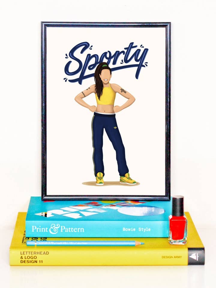 Sporty Spice Art Print for wholesale by Draw Me a Song