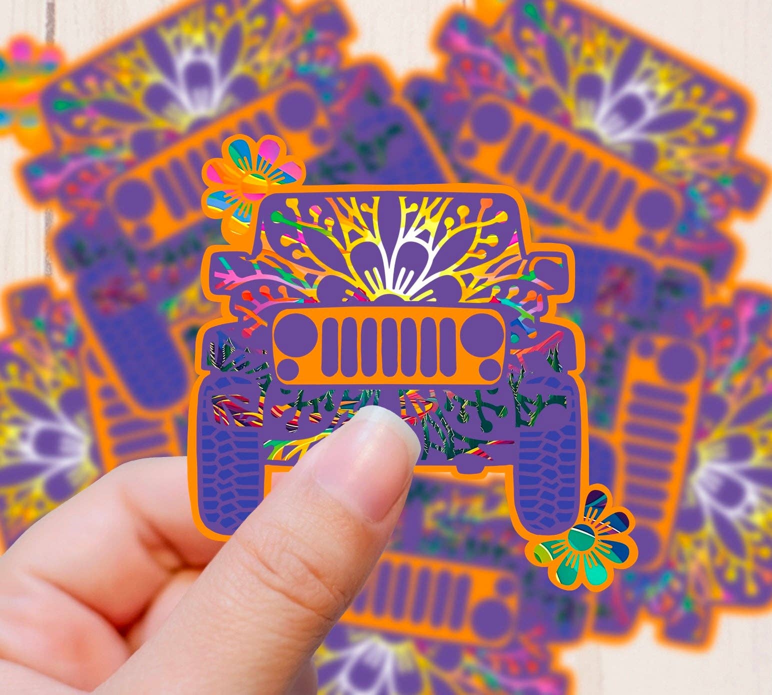 Graceful Darkness, LLC - Wholesale Sticker - Wrangler Mandala (Jeep Inspired), Vinyl Sticker3