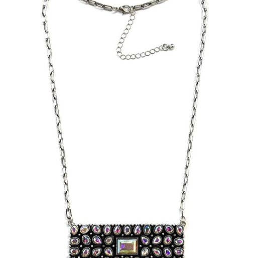 Vestlig AB Sten Bar Plade Halskæde for engroshandel hos Snowing West