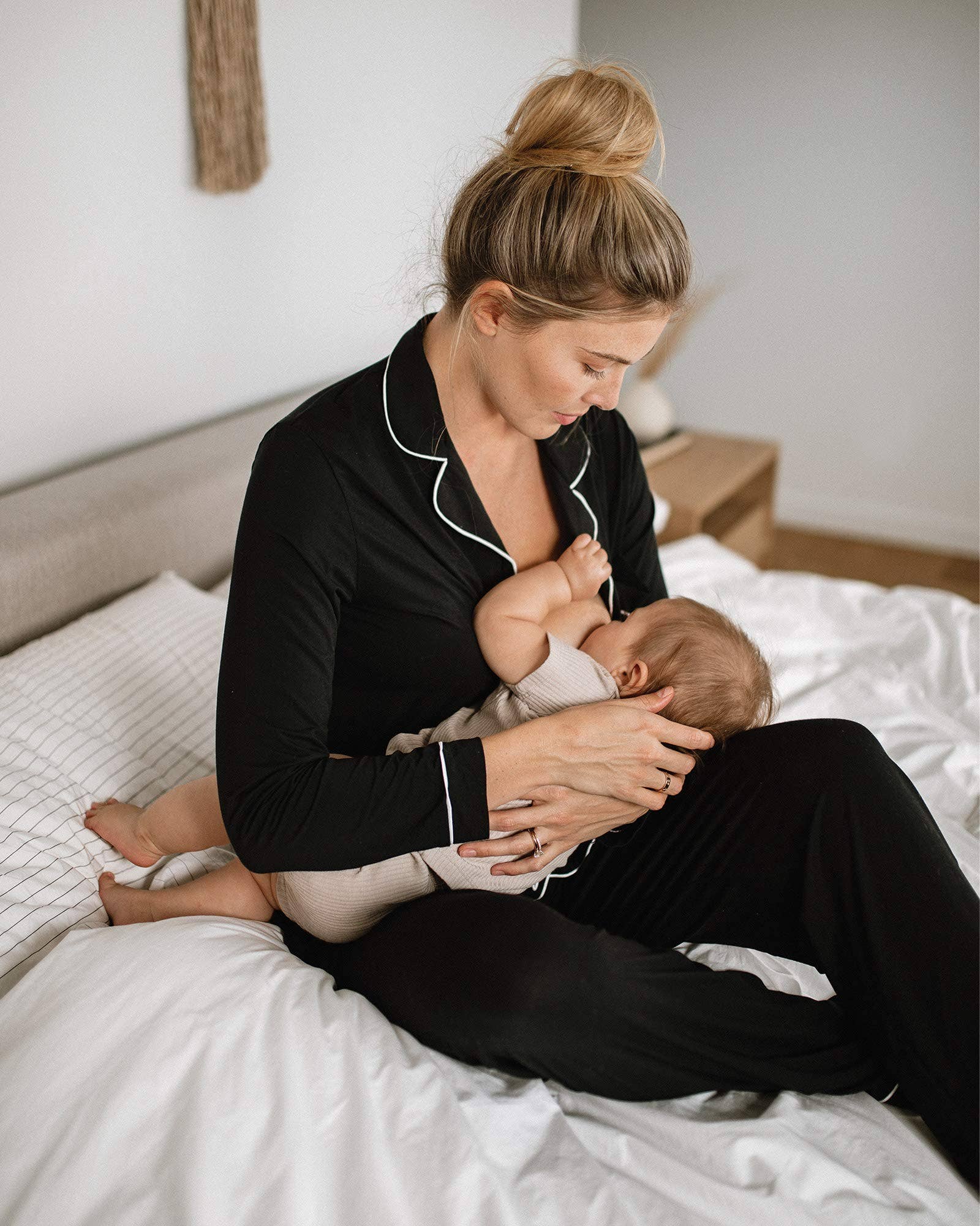 Kindred Bravely - Wholesale Sleepwear Set - Women's - Clea Bamboo Classic Long Sleeve Maternity & Nursing Pajama8