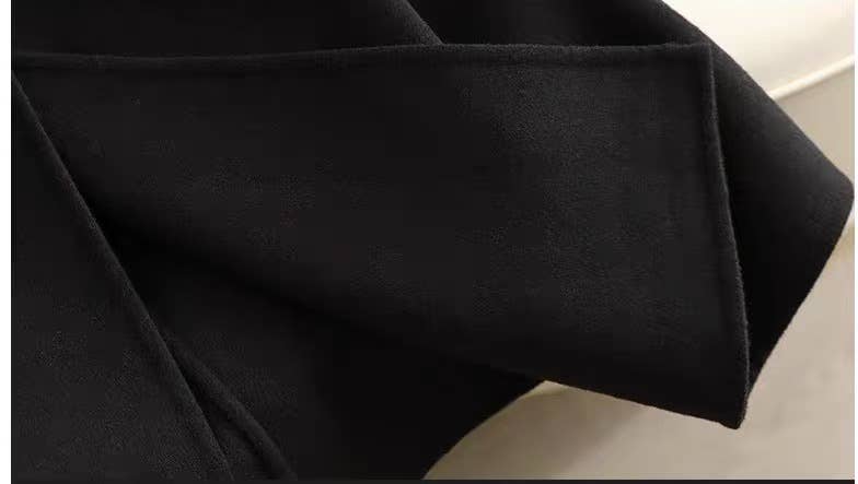 SY297 Mid-Length Women's Black Double-Faced Wool Coat for wholesale on Faire6