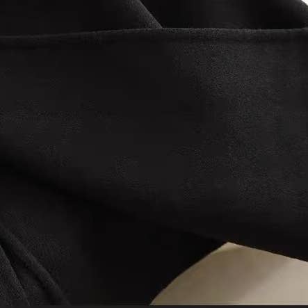 SY297 Mid-Length Women's Black Double-Faced Wool Coat for wholesale on Faire6