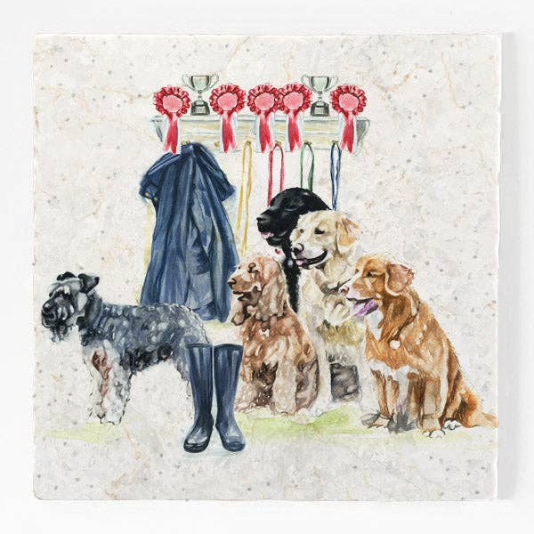 Marmor Trivet Lille - Venter på Walkies for engroshandel hos Country Creation