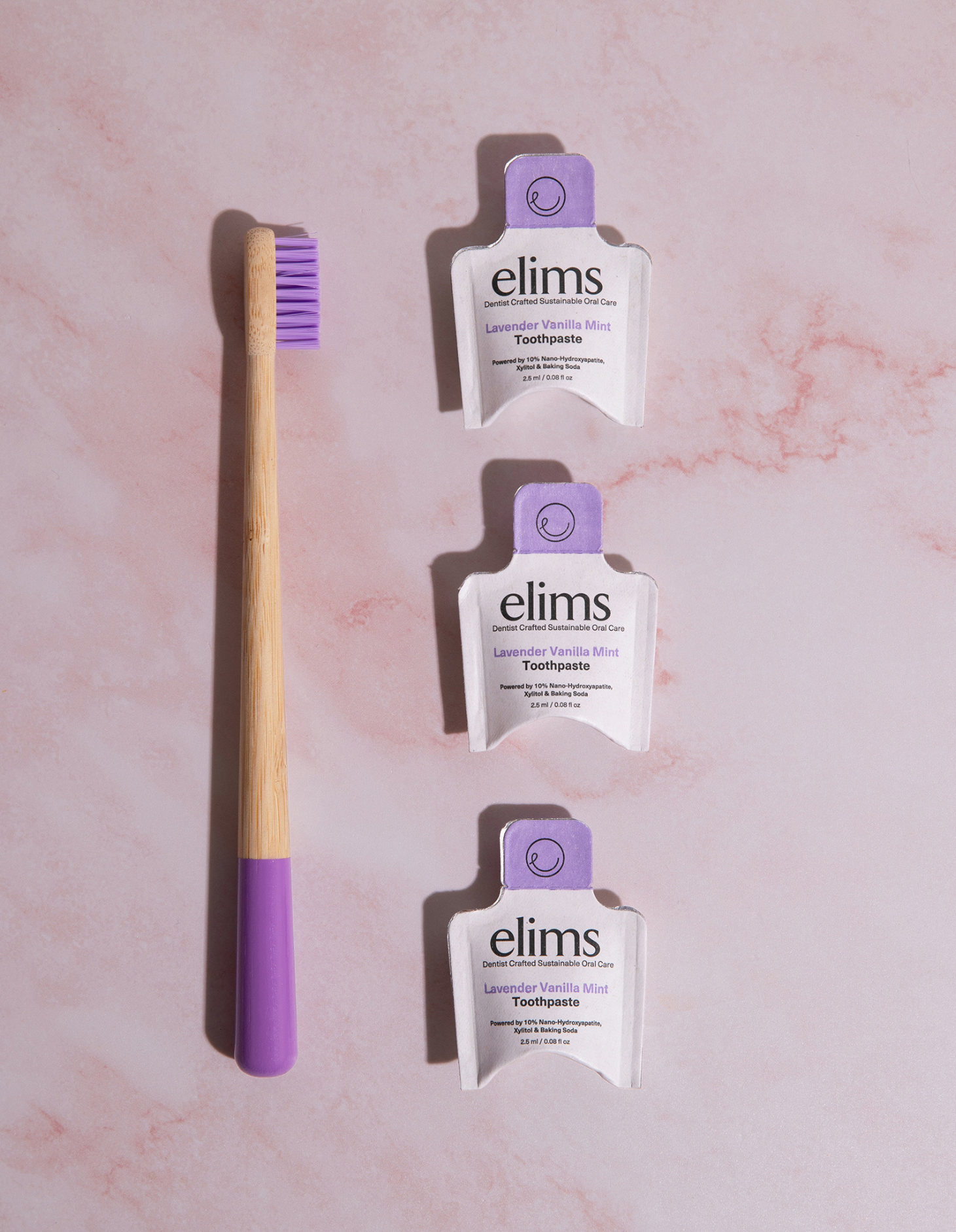 ELIMS – Großhandel Zahnpasta – Reflection-Zahnpasta in Lavendel-Vanille-Minze — Mini-Probepackungen (50er-Pack)5