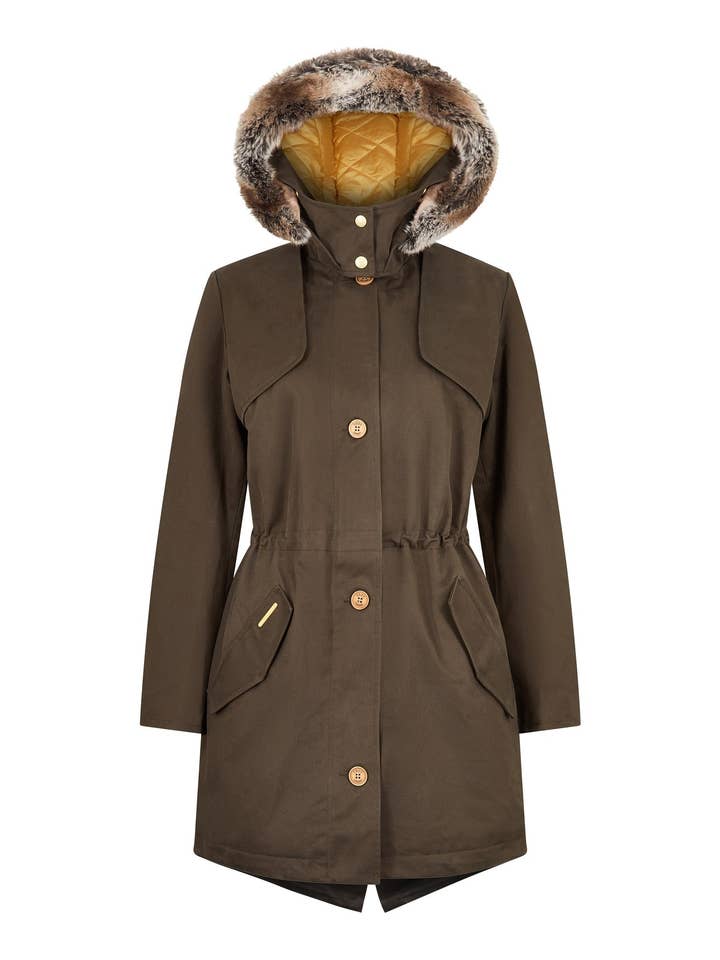 Parka Fairweather in Olive - Finto per la vendita all'ingrosso da parte di TROY London