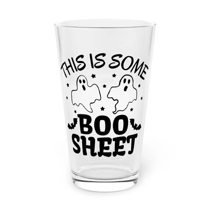 This is Boo Sheet Ghost Halloween Tumbler Glass Cup for wholesale by Home and Honey Shop