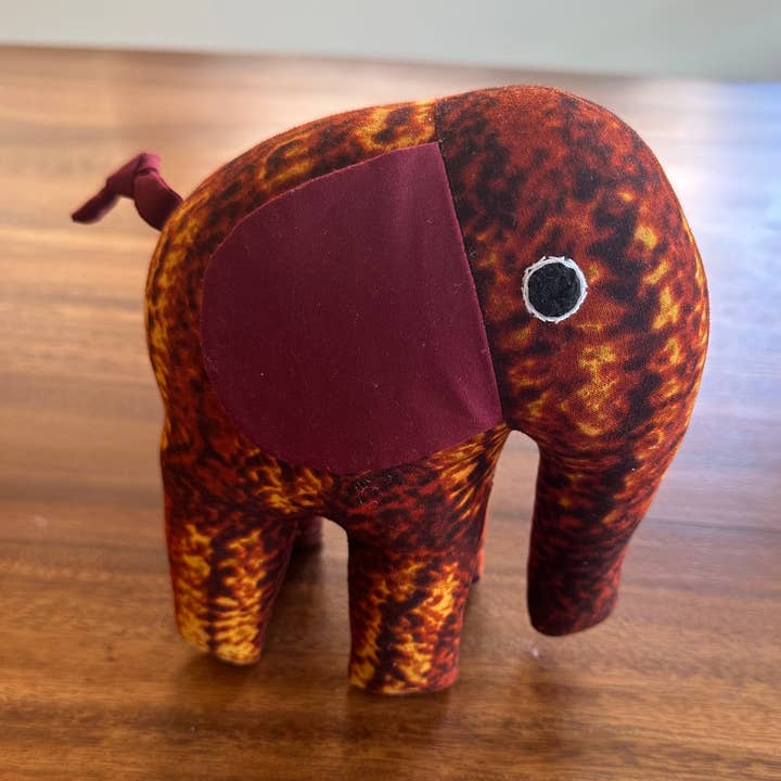Kitenge Stuffed Animals - Elephant for wholesale by The African Home Goods