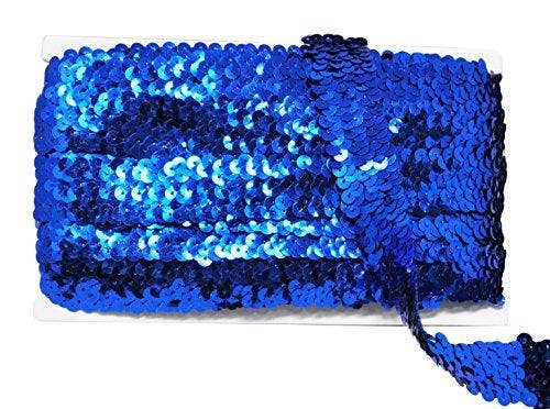 Mandala Crafts – Engroshandel Håndværk forsyninger – Mandala Håndværk Elastisk Paillet, Flad Glitter Stretch Bling Paillette Stof Bånd, Metallisk Applikation Trim Blonder til Kjole Pynt, Pandebånd0