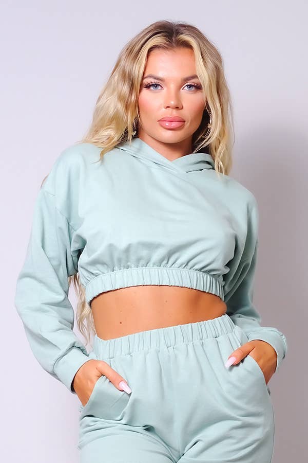 CEFIAN FASHION - Wholesale Hoodie - Women's - LAILA CROPPED FRENCH TERRY HOODIE9