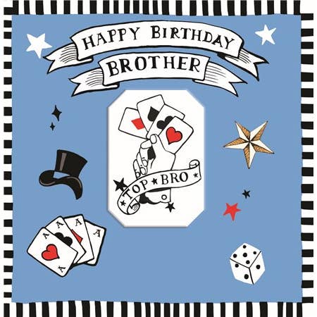 Tattoo Birthday Card - Brother Top Bro for wholesale by Sooshichacha