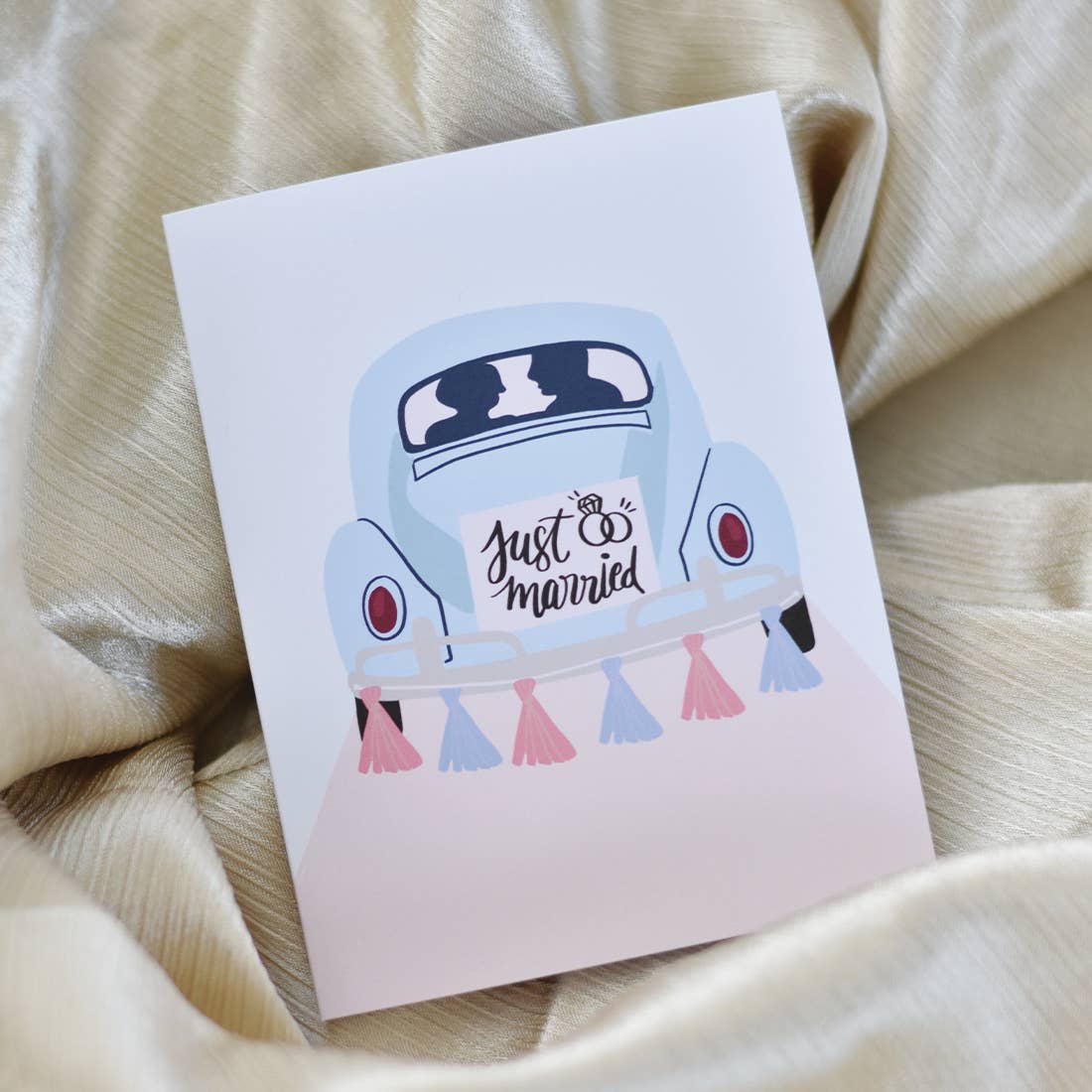 Parcel Island - Wholesale Wedding Card - Newlywed Wedding Beetle, Car Congratulations Greeting Card1