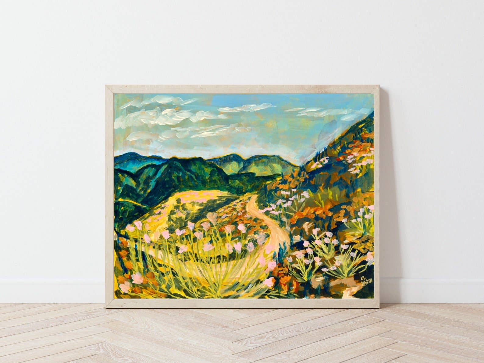 El Baker Art - Wholesale Art Print - California Wildflower Print – San Gabriel Mountains Botanical Wall Art Canvas3