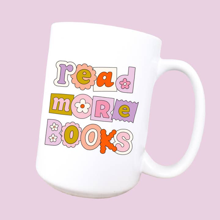 Mug Lire plus de livres, tasse Book Lover, mug Book Lover, tasse à café pour la vente par Mug and Mini