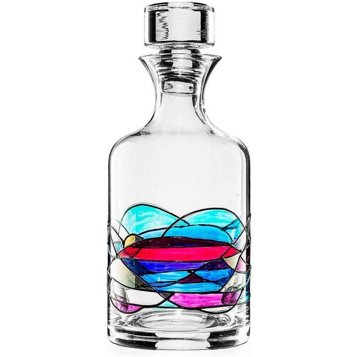 The Wine Savant / Khen Glassware – wholesale Dekanter – Renässans glaserade fönster vinkaraff & 4 glasögon