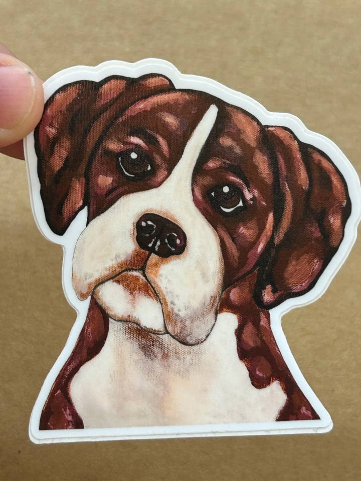 Boxer Dog Sticker for wholesale by ON THE GO Studio