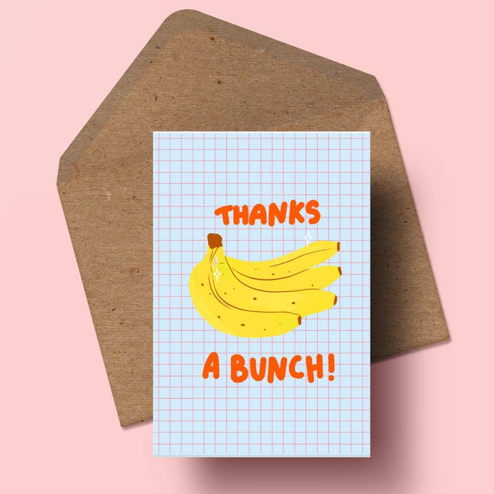 Thanks a bunch funny greetings card for wholesale by whatmabeldid