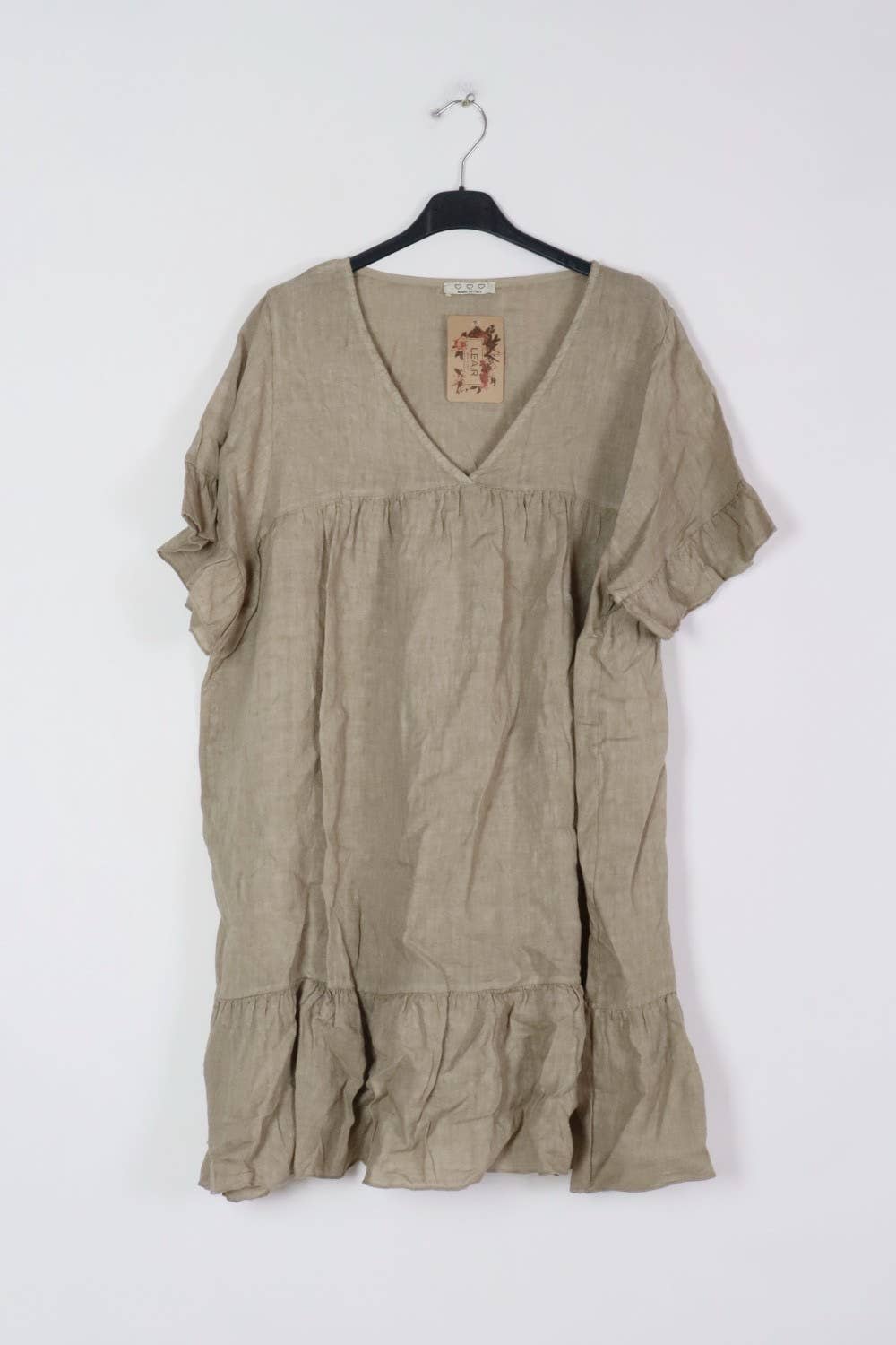 LÉA & LUC - Wholesale Dress - Women's - Short dress in 100% linen REF.1885/127