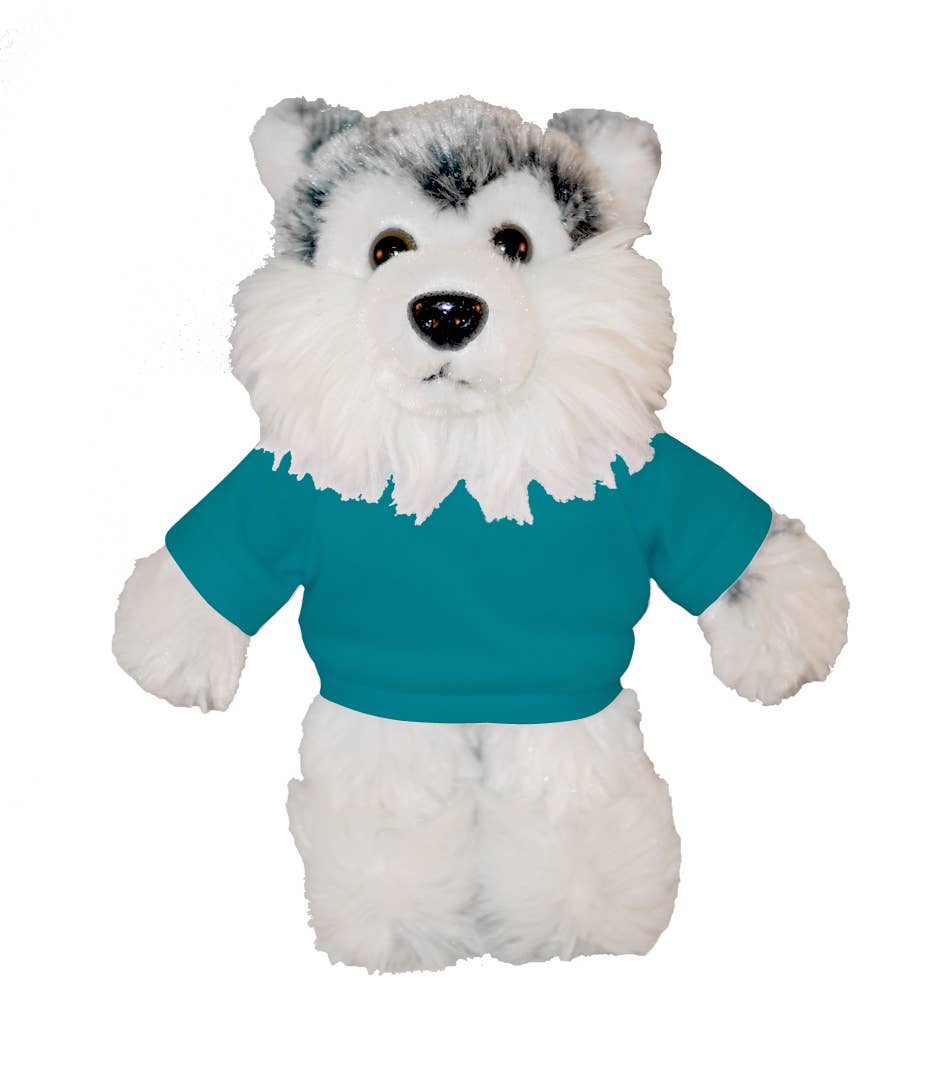 Plushland - Wholesale Stuffed/plush toy – Kids & baby - Plush Floppy Husky With Personalized Tee 12”13