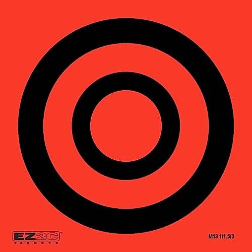 EZ2C Targets - Wholesale Sporting Accessories - 25 EZ2C Mini Shooting Targets Bright Fluorescent Self-Adhesive 3.5"x3.5" (25 count)10