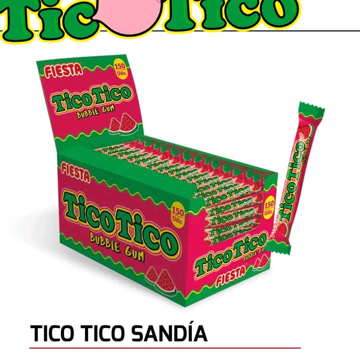 chuchez.com – Engroshandel Tyggegummi – Tico Tico vandmelongummi Fiesta 150 stk0