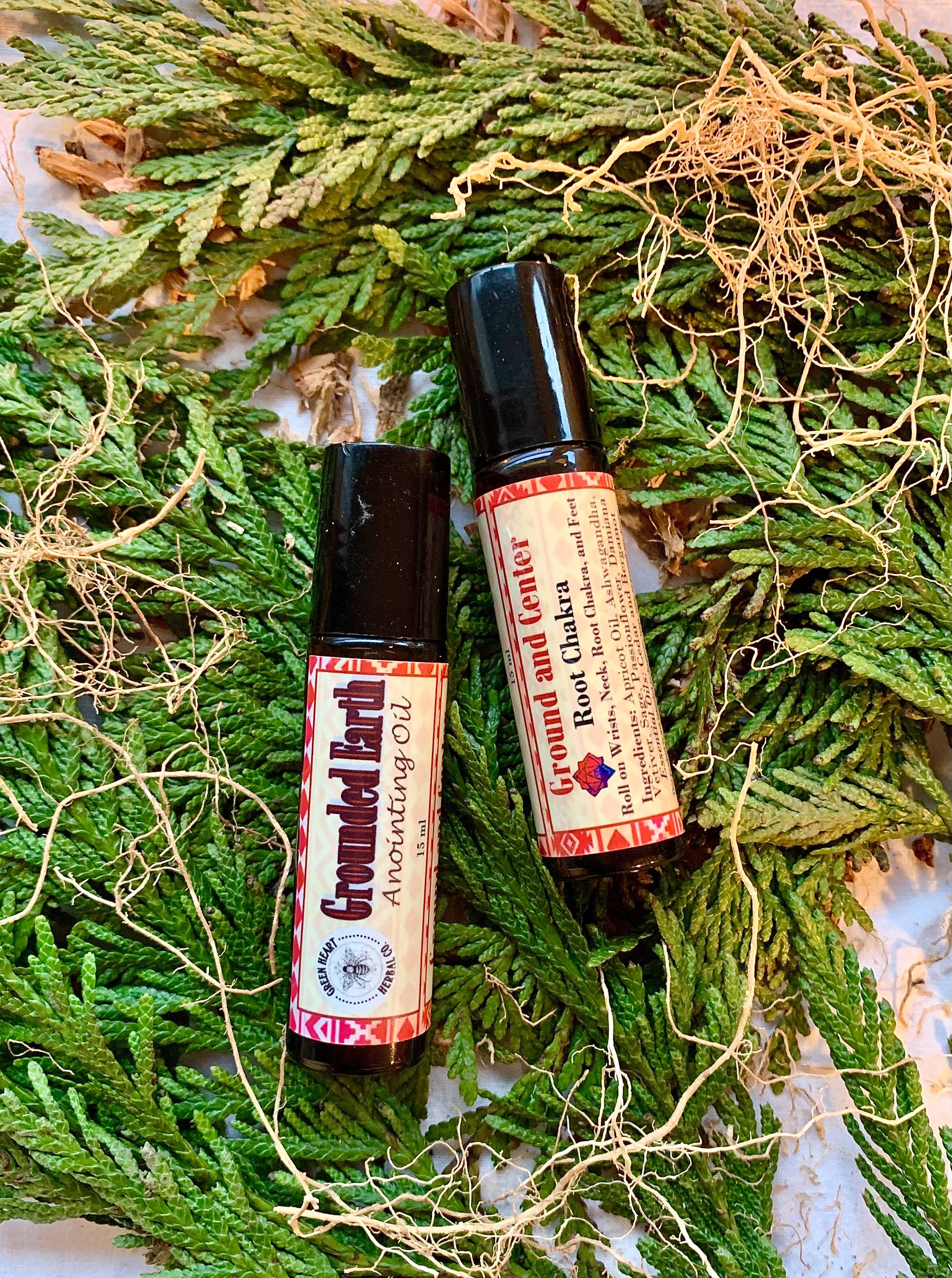 Green Heart Herbal Co. - Wholesale Essential Oil Roll-On - Grounded Earth Anointing Oil Roll-On Aromatherapy0