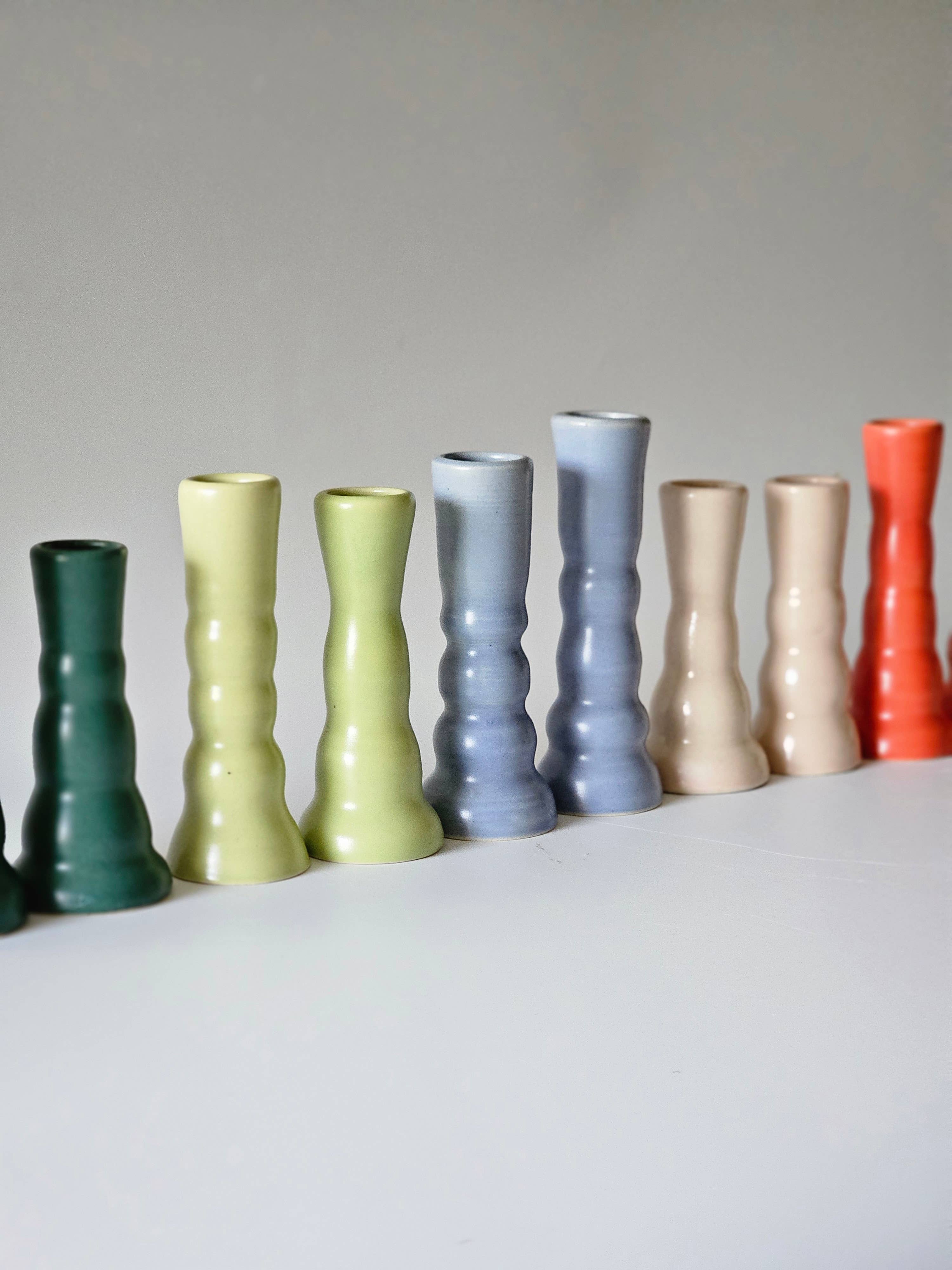 Bad Dogs Studio - Wholesale Candle Holder - Wiggly Candlestick • Colorful Ceramic Taper Candle Holder3