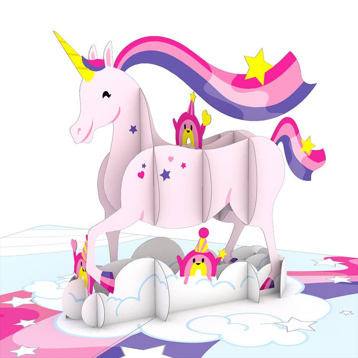 Playpop Card™: 4.5"x5.9" Awesome Unicorn, Birthday Cards for wholesale by Lovepop Cards