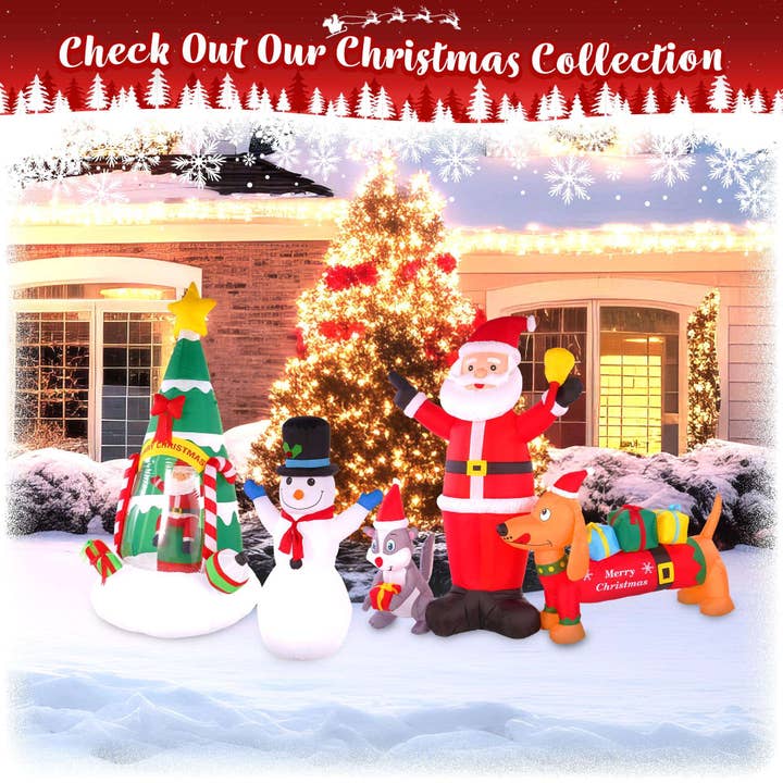 G128 - Wholesale Christmas Decoration - Inflatable Snowman Christmas Decor with LED Lights, 4FT7