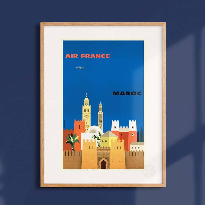 Air France affiche / Marokko - AFL0092 voor wholesale door Oneart