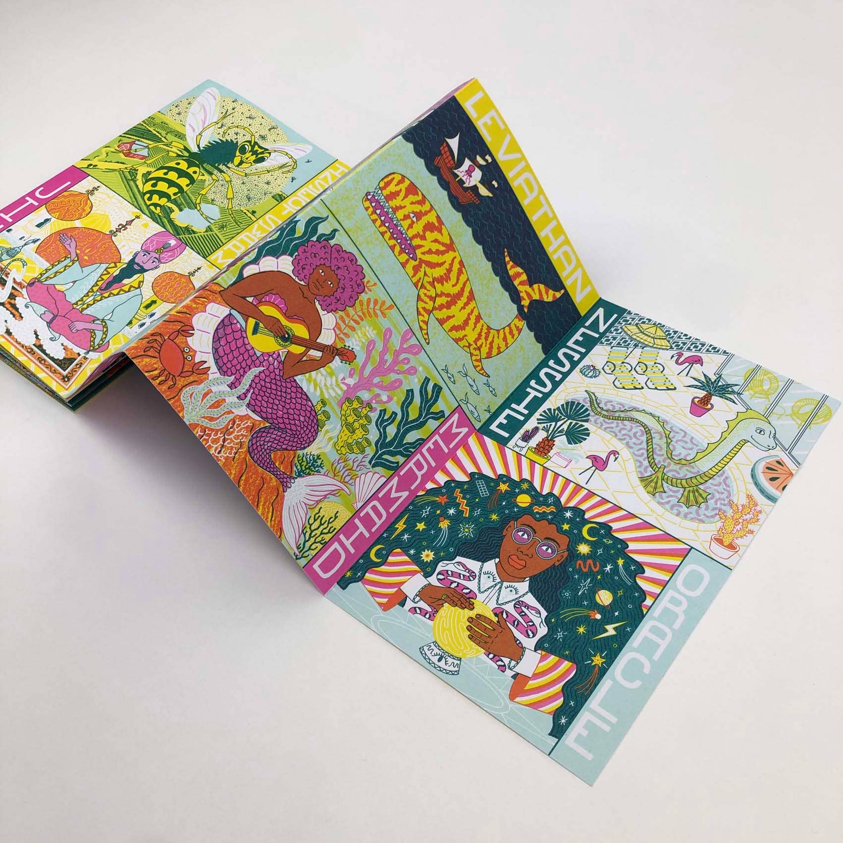 Jacqueline Colley – wholesale Colouring and activity book – kids and baby – Pop Culture Creatures Concertina Book3