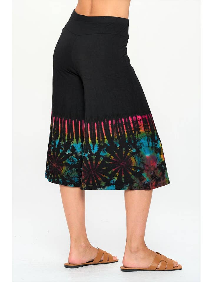 Kathmandu Imports – Engroshandel Bukser - Dame – Tie-Dye Capribukser (TH-334)2