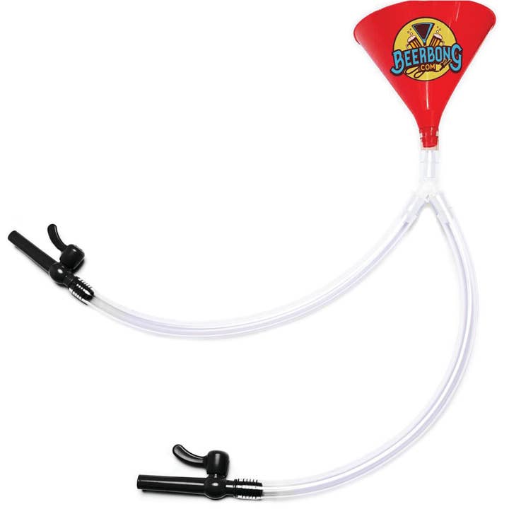 BeerBong .com - Wholesale Beer/Wine Caddy - Double Beer Funnel