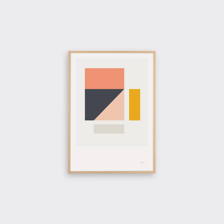 Factory 3, Geometric Architectural Art Print for wholesale by Tom Pigeon
