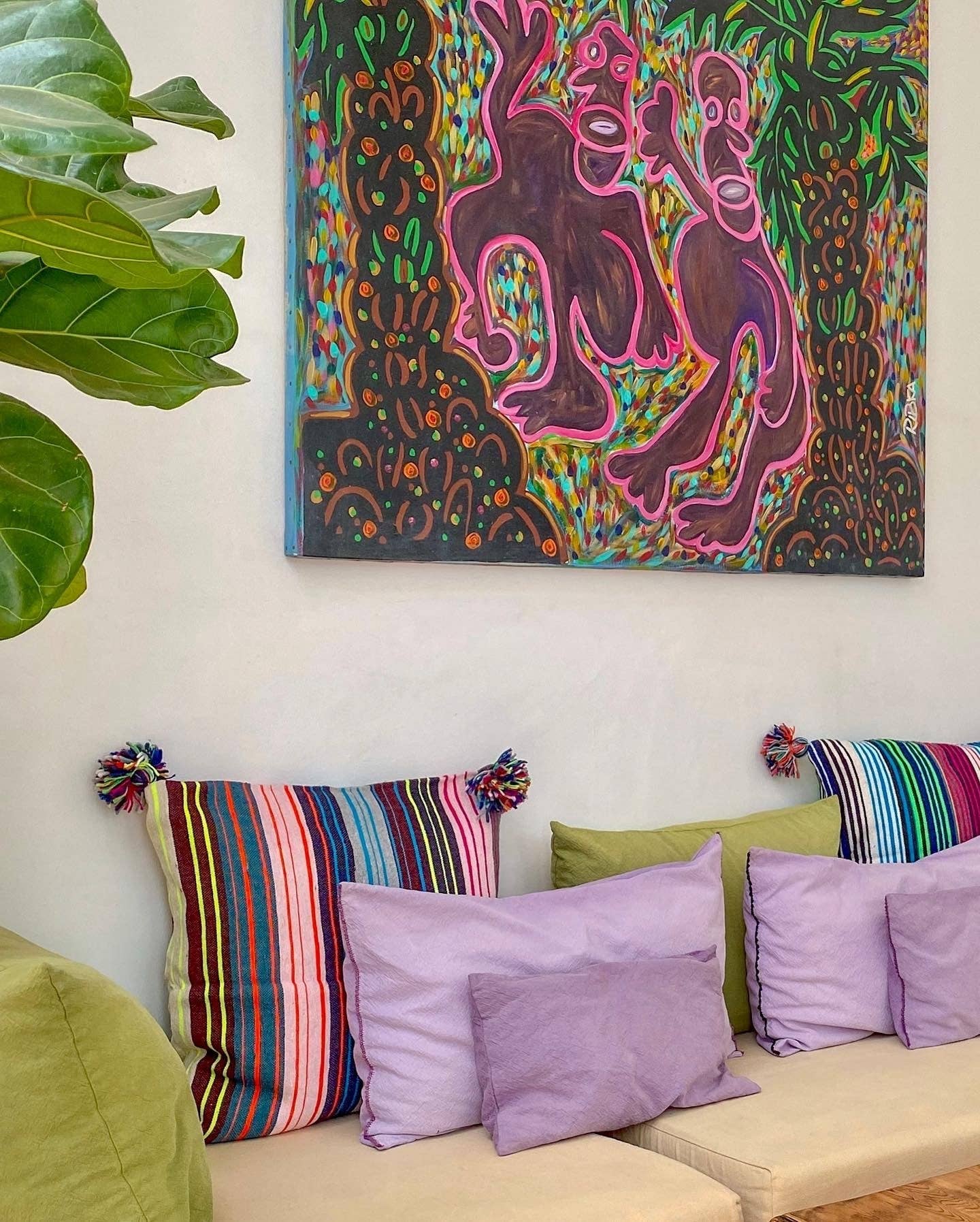 SOUK in the CITY - Vendita all'ingrosso Cuscini decorativi - Cuscini MOUIRA a righe e con pompon - 50 x 50 cm e 60 x 45 cm4