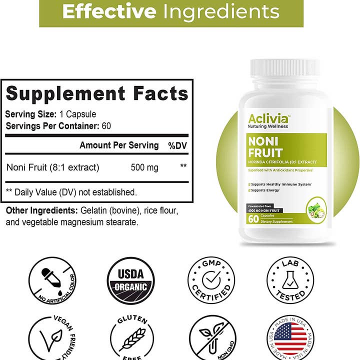 Aclivia - Wholesale Oral Supplement/Vitamin - Noni Fruit8