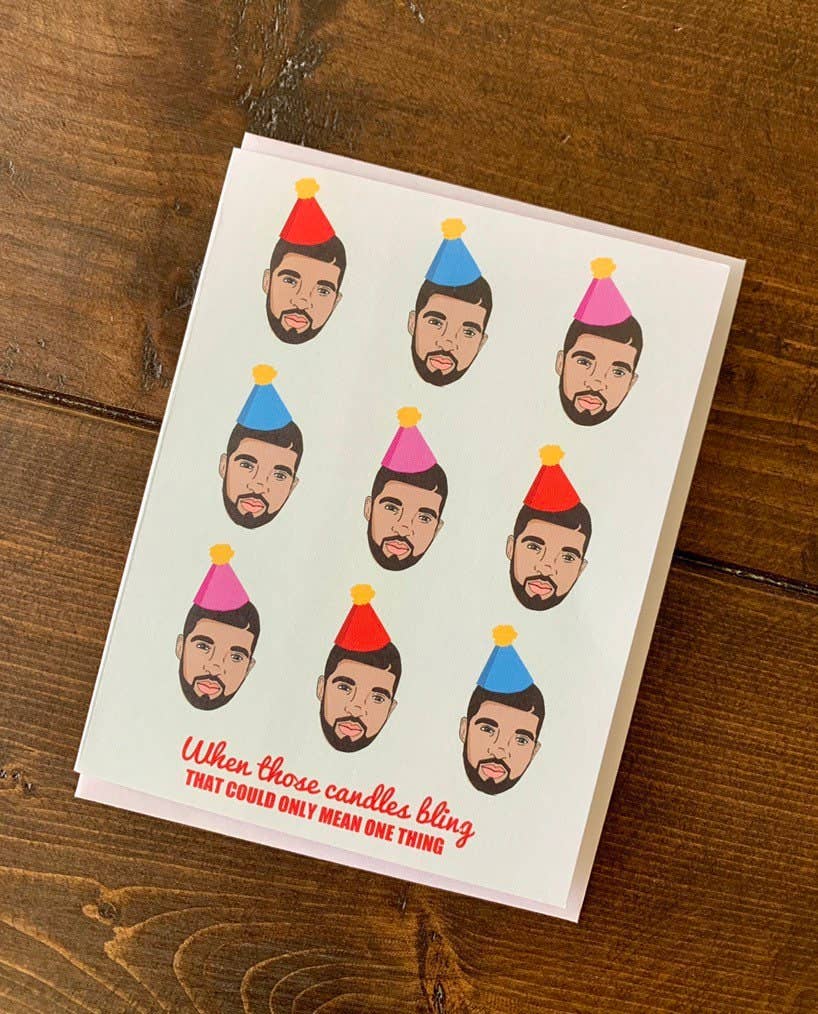 Papermain - Wholesale Birthday Card - Drake Birthday Card - Drake Hotline Bling card, Champagne Papi Card, hip hop card0