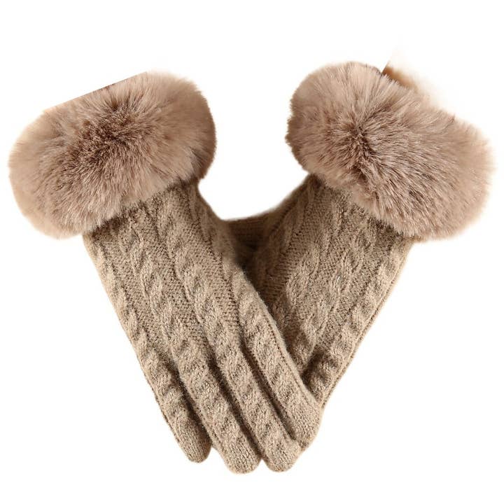 Funkyrel® Atzbranding Limited - Wholesale Gloves - Women's - Gloving - Elegant Gloves with Fur Cuff5