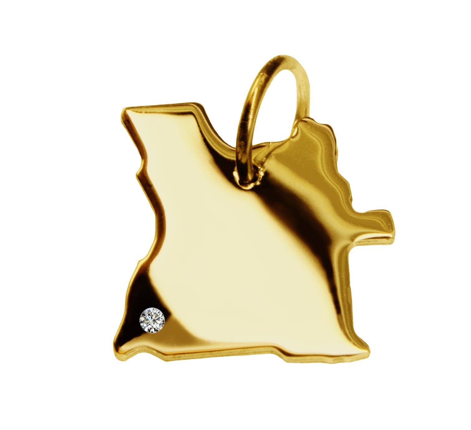 S.W.w. Schmuckwaren GmbH - Wholesale Individual Charm/Pendant - Angola map pendant with bril0