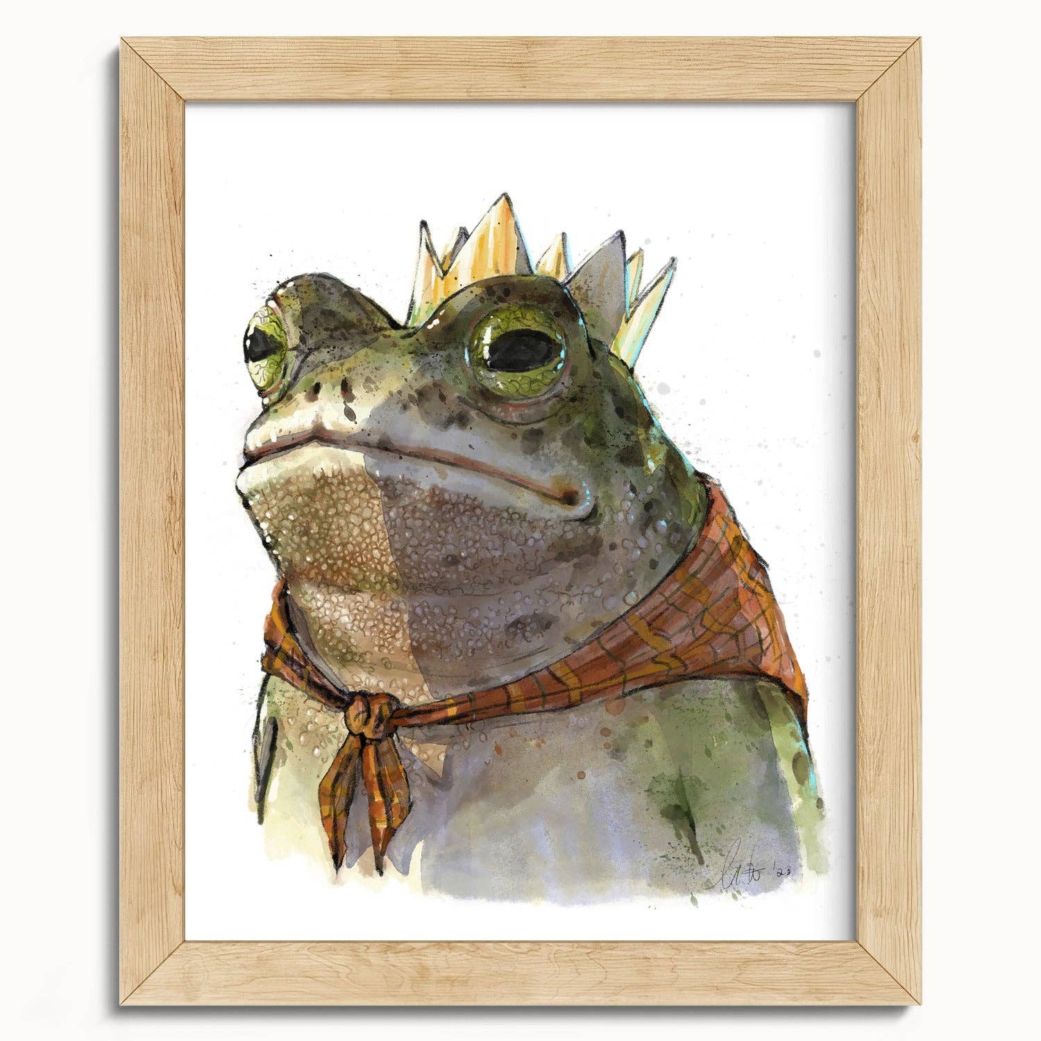 The Ugly Cat Studio - Wholesale Art Print - Toad King Watercolour Fine Art Print13