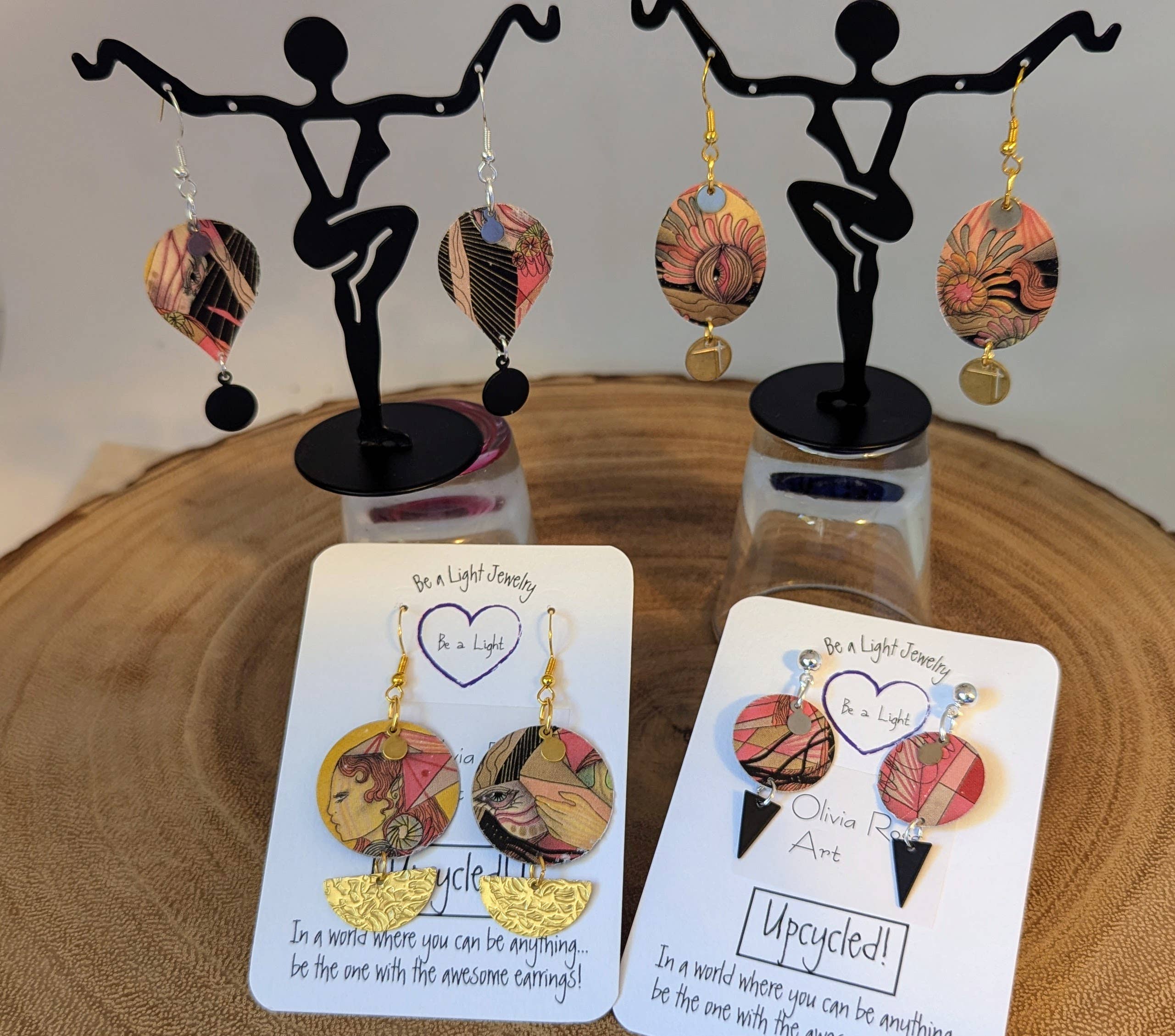 Be a Light Jewelry - Wholesale Dangle Earrings - Women's Art Earrings, Tarot artists, Spiritual, Upcycled6