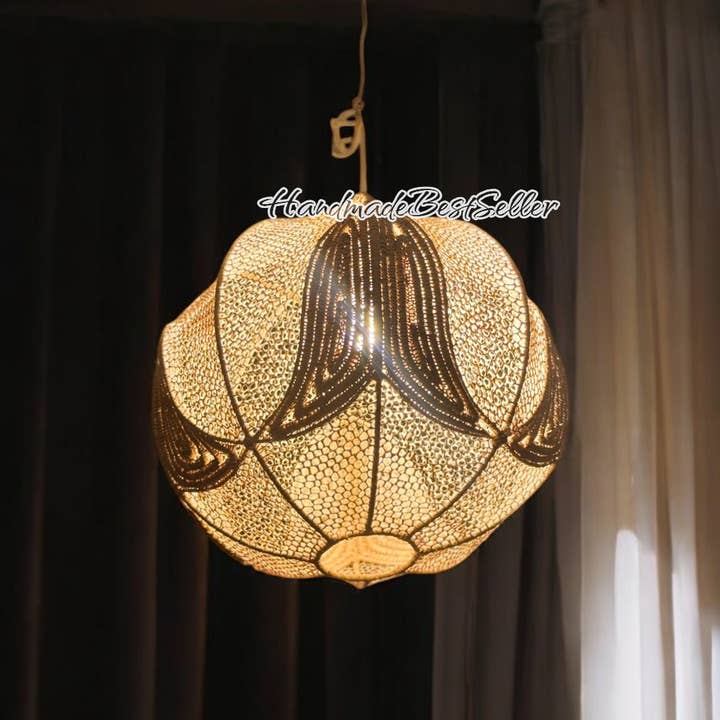 HandmadeBestSeller - Wholesale Kroonluchter/hangend licht - Handgemaakte Marokkaanse Geperforeerde Metalen Hanglamp3