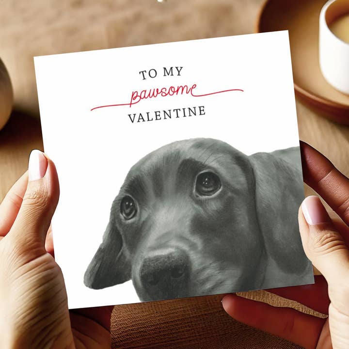 To A Pawsome Valentine Greeting Card for wholesale by Libra Fine Arts