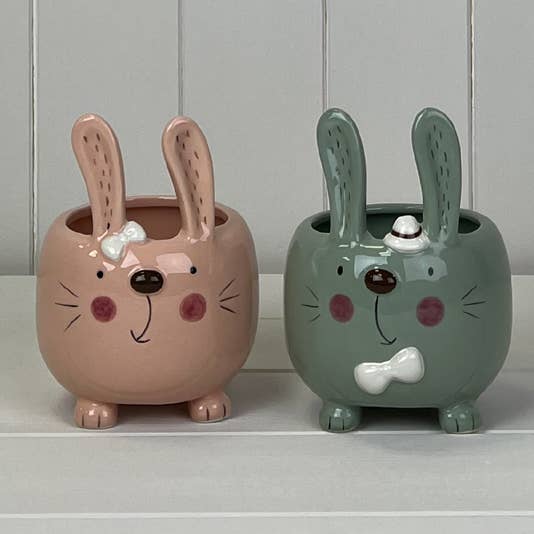 Maceta de Conejo Mixta Rosa y Verde para venta al por mayor de Satchville