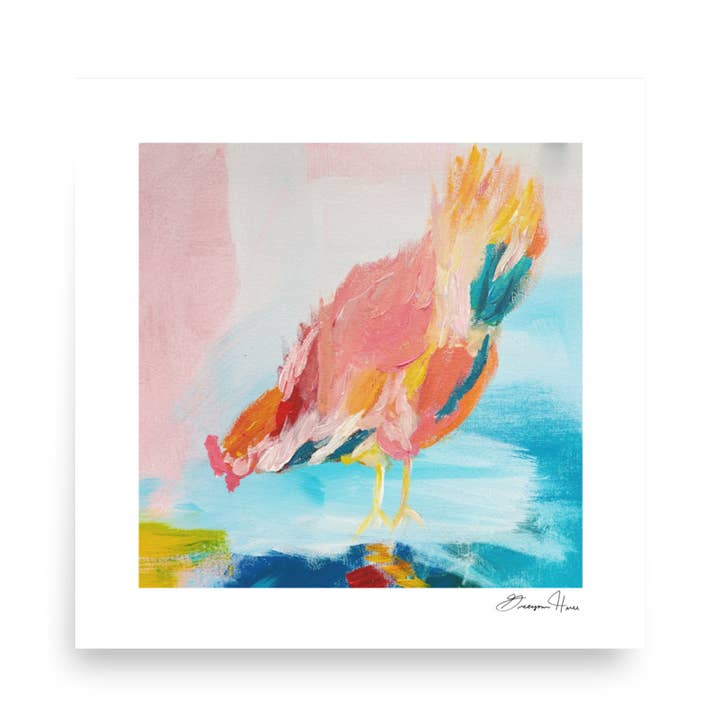 Chicken Giclée Print for wholesale by BY GREY Design
