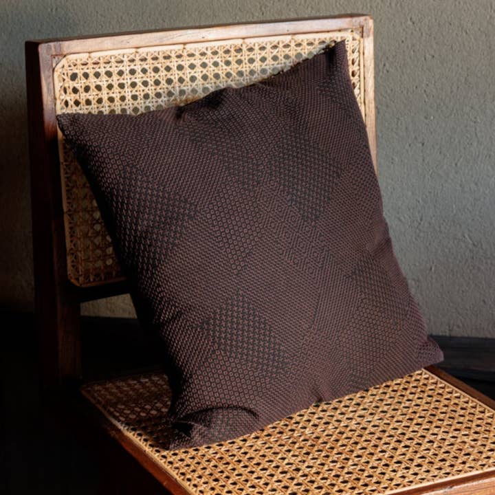 Sashiko Cushion Cover – Brown for wholesale by Link Collective