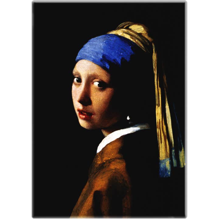 Íman - Johannes Vermeer Rapariga com Brinco de Pérola Arte 3,5" por atacado de Square Deal Recordings & Supplies