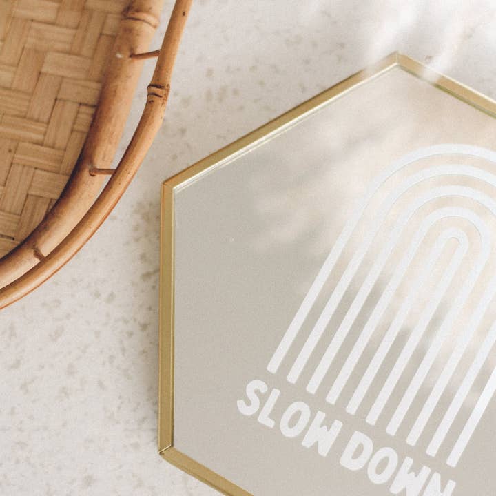 Jess' Paper Co. - Wholesale Wall Decal/Stickers - Slow Down Rainbow Mirror Decal1