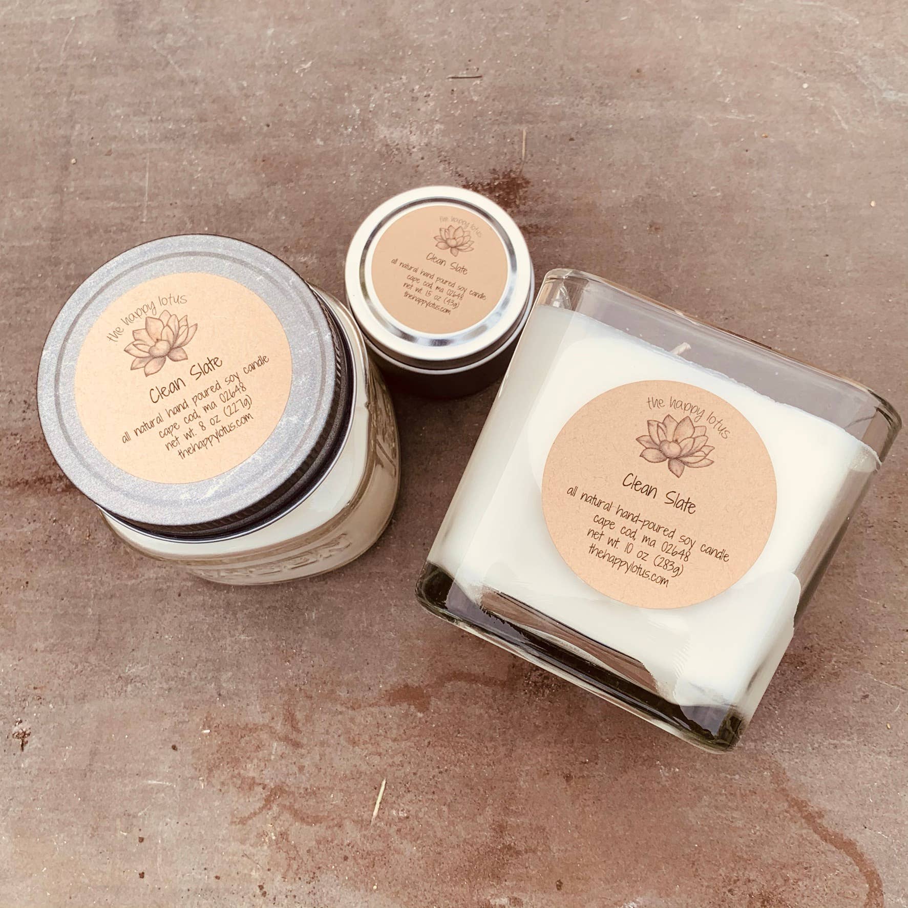 The Happy Lotus - Wholesale Jar/Filled Candle - Clean Slate Candles1