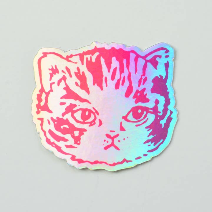 Imaginary Animal - Wholesale Sticker - Holo Kitty | Holographic Cute Cat Die Cut Vinyl Stickers