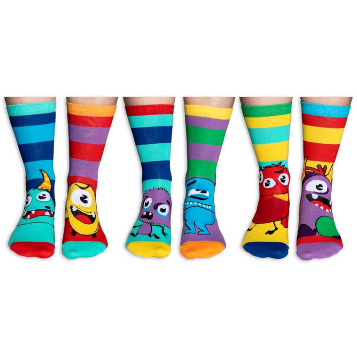 Sock Academy - Venta al por mayor Calcetines - Niños - THE MEDDLERS | Caja de regalo con 6 calcetines raros - United Oddsocks
